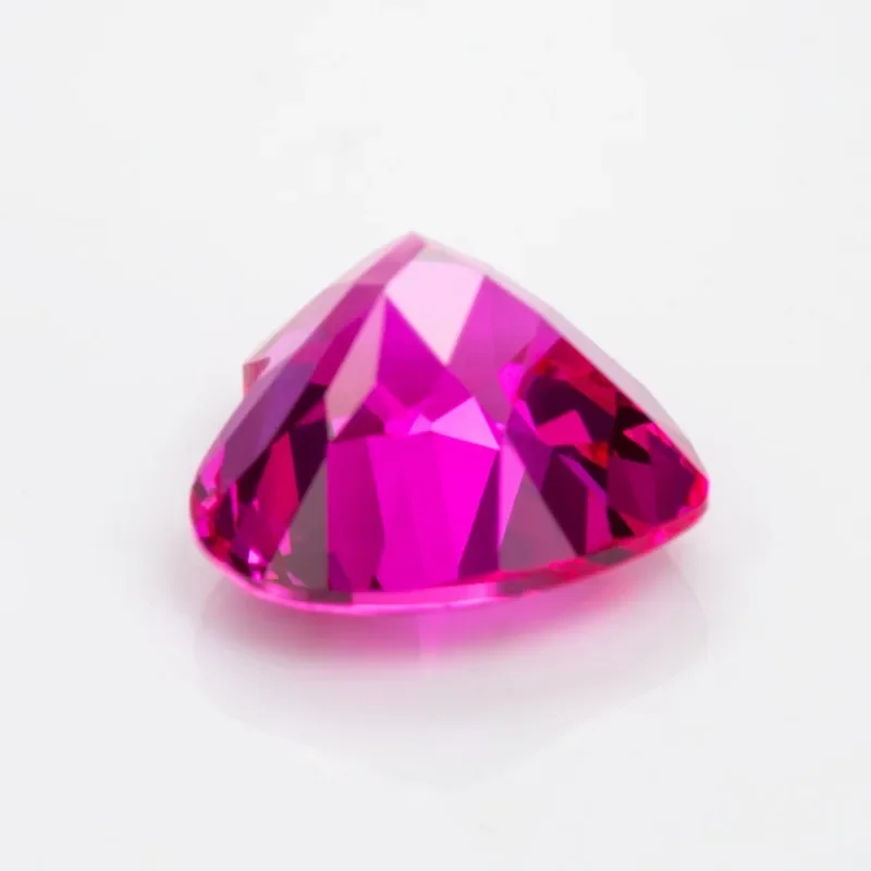 Lab Grown Sapphire Hot Pink Color Heart Shape Extremely Shiny Quality DIY Ring Necklace Earrings Materials AGL Certificate