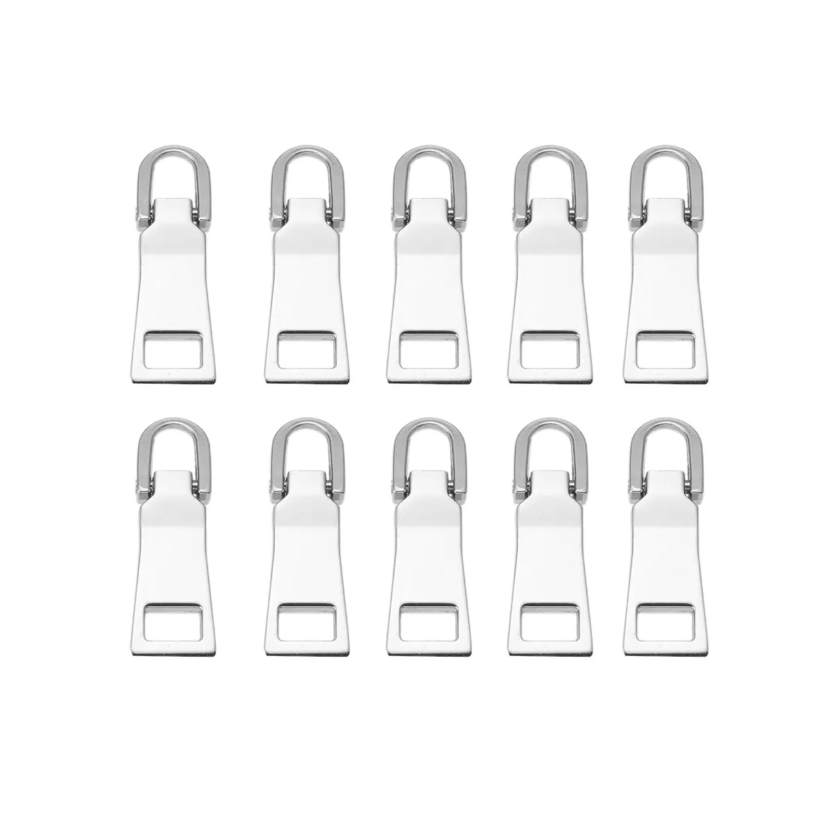 10pcs 지퍼 풀러 블랙 픽서 성형 슬라이더 수리 탭 DIY 액세서리 프리미엄 소재 내구성이 뛰어난 적합한 배낭