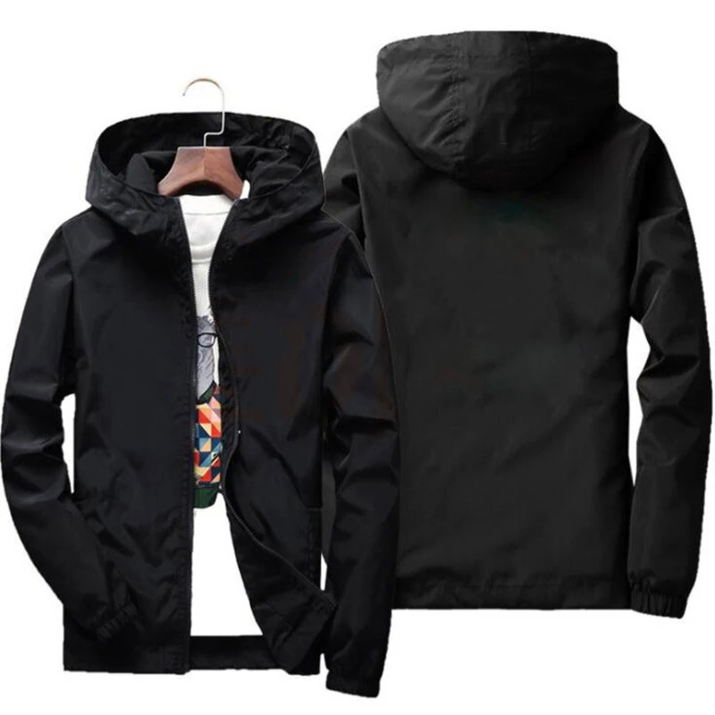 

2023 Spring/Summer men's light hooded coat casual solid color outdoor fishing sunscreen trench coat Fashion large size jacket