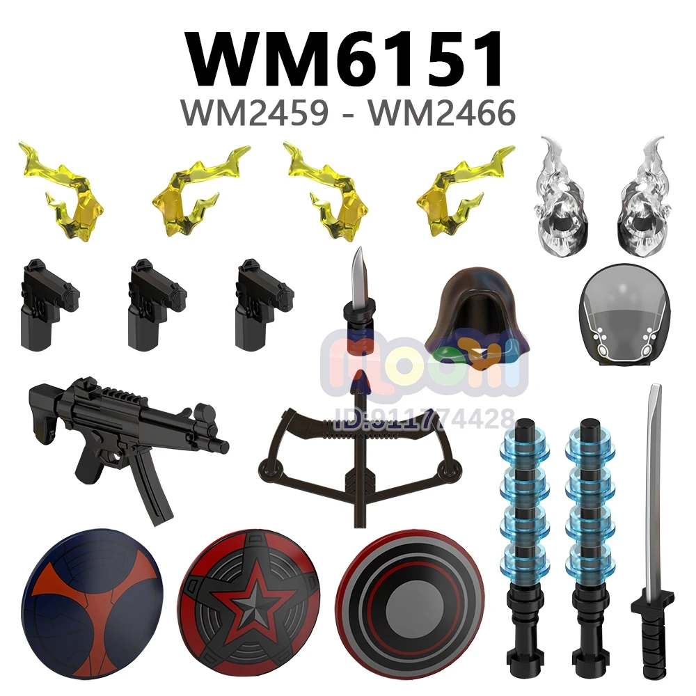 WM 블록 WM6151 액션 피규어와 호환 가능 벽돌 빌딩 블록 부품 어린이를위한 어린이 장난감 WM6146 WM6132 WM6120 WM6119