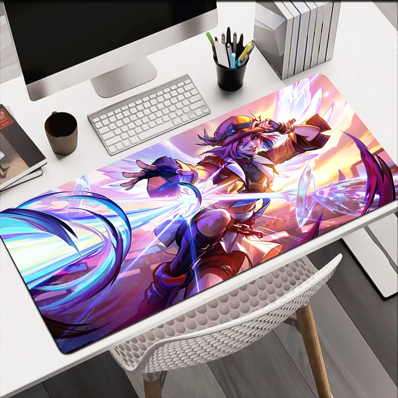 

League Of Legends Lux Anime Girl Keyboard Mouse Pad Office PC Gaming Accessories Mousepad Laptop Kawaii Extended Desk Mat Carpet