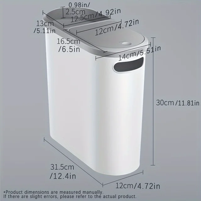 10L Bathroom Trash Can with Lid 3