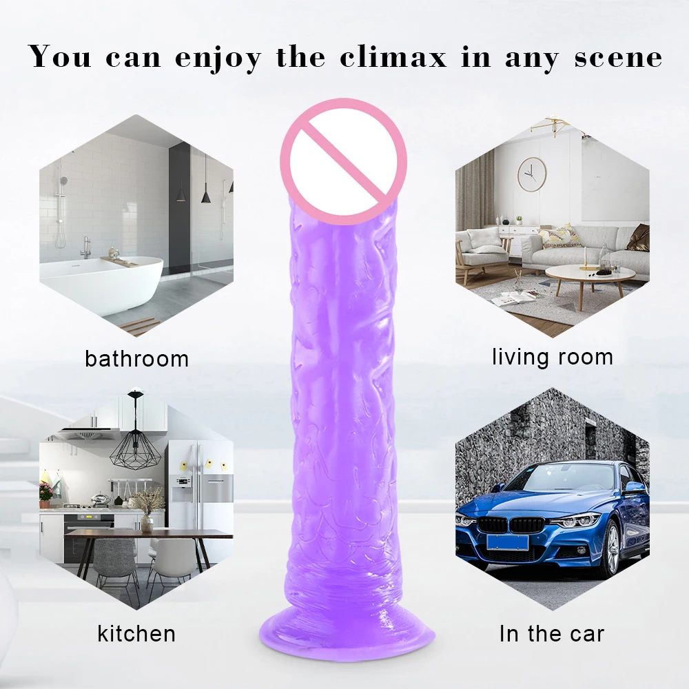 Female sex toys dildo sex toys realistic dildo strong suction cup erotic jelly dildo sex toys woman artificial penis G-spot simulation anal butt plug
