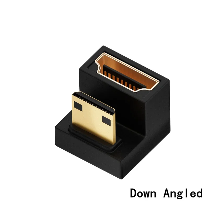 HDMI Adapter 360 Degree Angled U-shaped L Converter Mini HDMI Male to HDMI-compatible 2.1V Female Extension 4K 5K 3D UHD 8K 60Hz Adapter