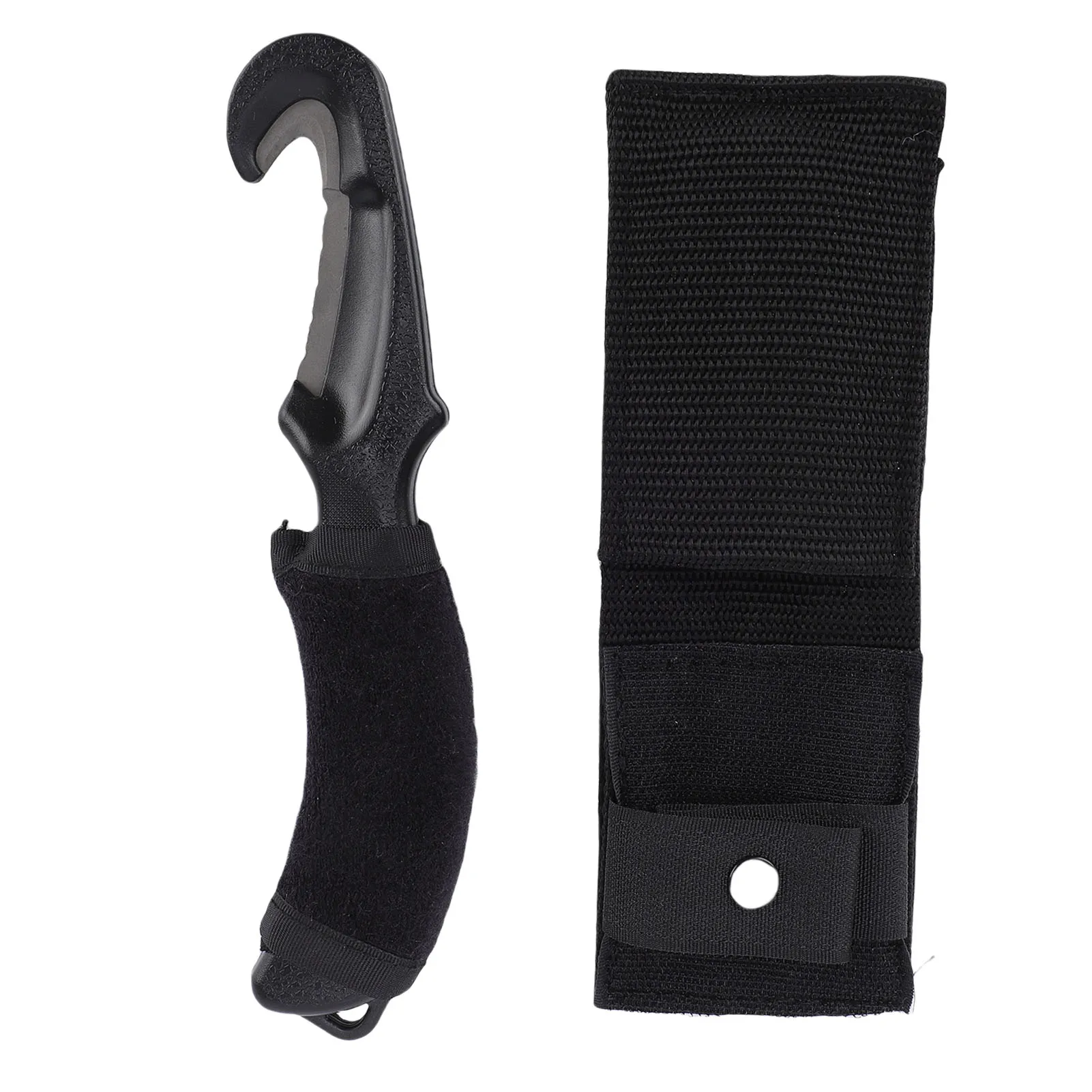 Diving Line Cutter Ti Alloy Long Handle Safety Rescue Cutter Scuba Diving Accessory with Storage Pouch for Underwater