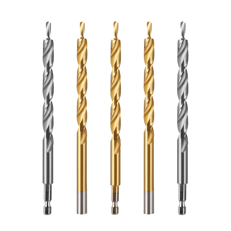 1/4" Inclined Hole Drill Hex Twist Step Drill Bit Hex Pocket Hole Step