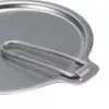 Stainless Steel Camping Pot Lid Bowl Dish Cover Cookware with Folding Handle Dia 5