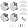 Glass Clip Mirror Clip Home Hotels Washrooms 4Set Hanging Holder No Drilling Required Round Accessories 6