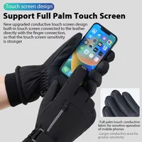 1Pair Ski Gloves Lengthen The Wrist Windproof Warm Thickened Palm Pads Commuting Cycling Waterproof Touch Screen Unisex 4