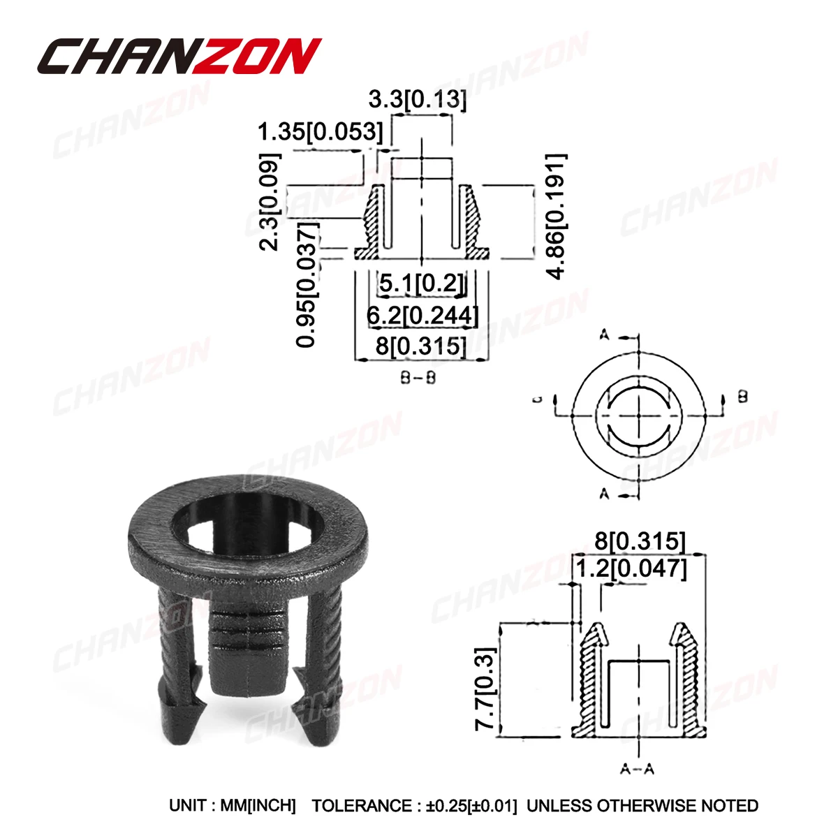 5mm LED Halter Sockel Clip Lünette Leuchtdiode Lampe Basis Abdeckung Kunststoff Display Halterung Panel Blub Draht Vorverdrahtet Tasse Fall – Detail 2
