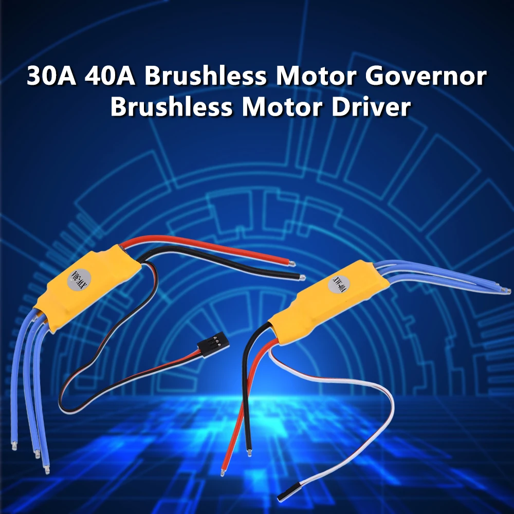 DC Motor Speed Controller High-Power Brushless Motor Speed Controller 3-phase Regulator PWM Brushless Motor Speed Controller Drive DC 12V 30A/40A