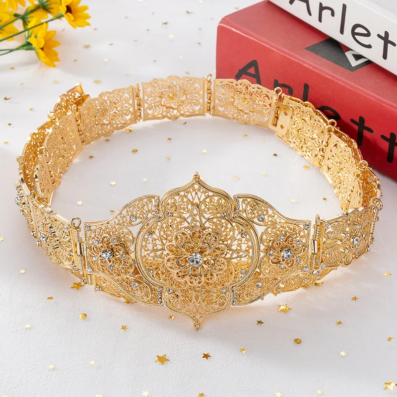 Arabian Luxury Bride Belt Women Caucasus Traditional Wedding Waist Chain Shipping Jewelry 3466250 bridal waistband
