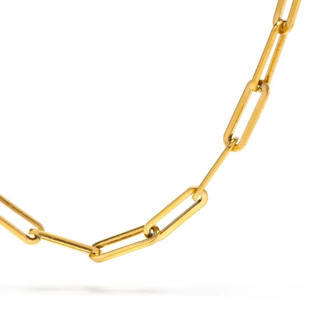 2021 Hot Fashion Paperclip Link Chain Women Necklace Stainless Steel Gold Color Chain Necklace For Women Men Jewelry Gift