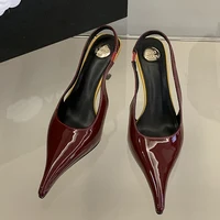 Eilyken Sexy Designer Patent Leather Pointed Toe High Heels Pumps Women Shallow Fashion Elegant Banquet Wedding Party Shoes