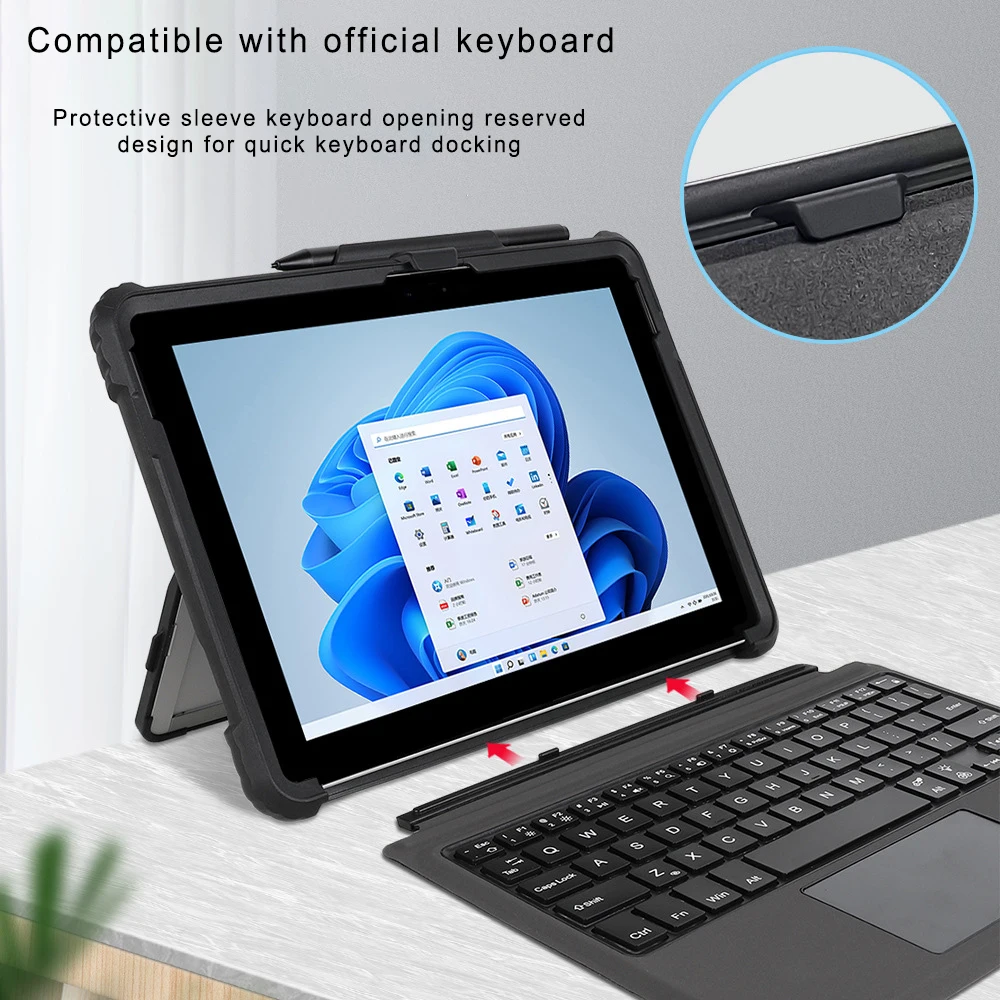Silicone Acrylic Protective Case with Magnetic Pen Slot