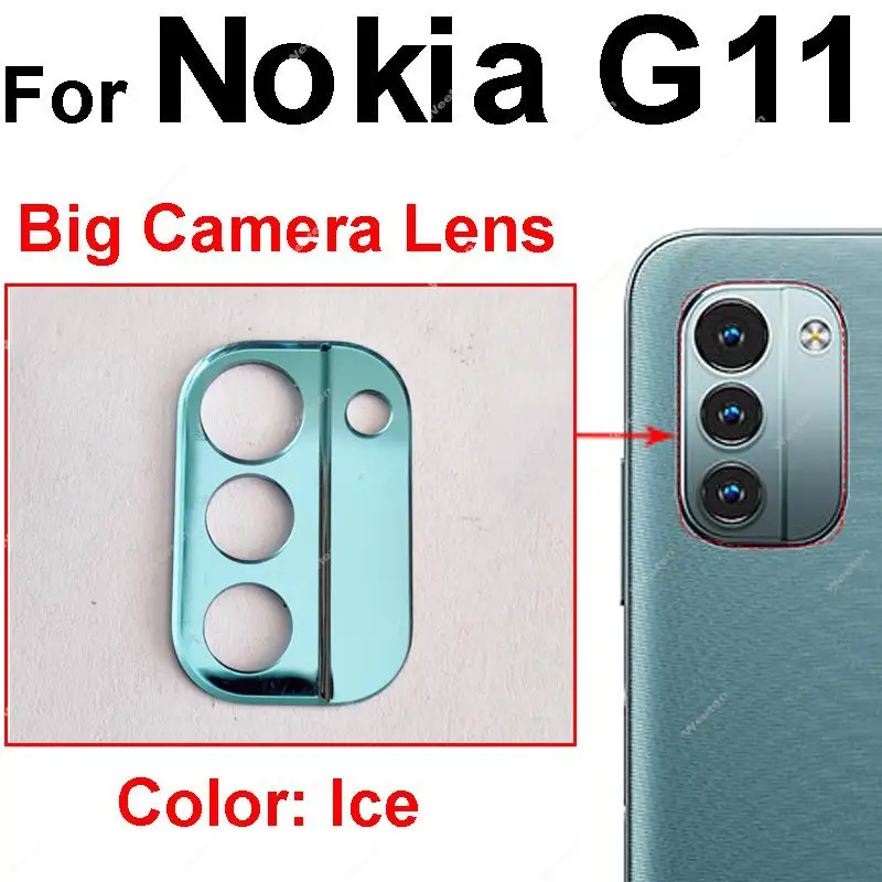 Lentille Arrière De Caméra + Adhésif Pour Nokia 6 (2017) - Blanc - Neuf