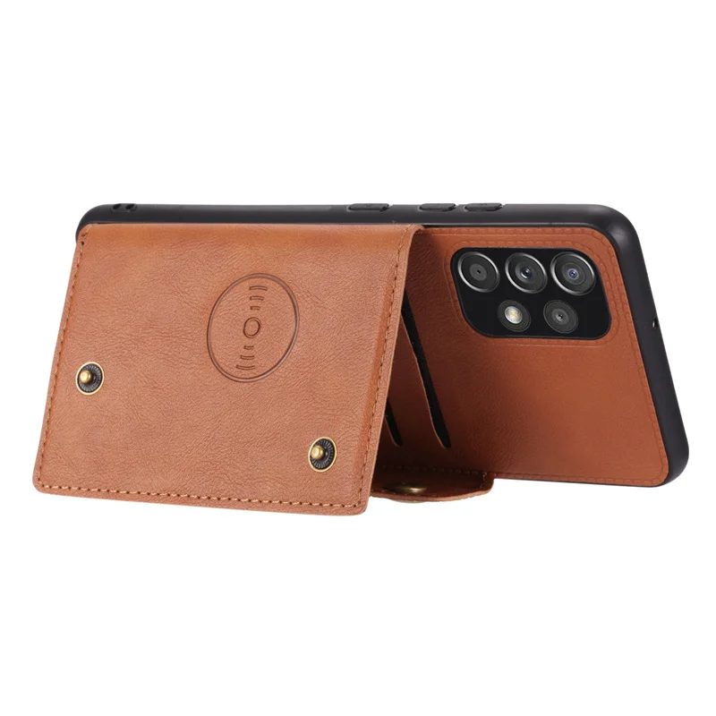 Premium PU Leather Wallet Phone Case with Magnetic Car Holder and Card Slots, Stand Cover