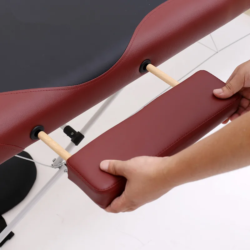 Aluminium 3 Section Massage Bed Portable Salon Furniture Wooden Bed Foldable Beauty Body Facial Spa Tattoo Thai Massage