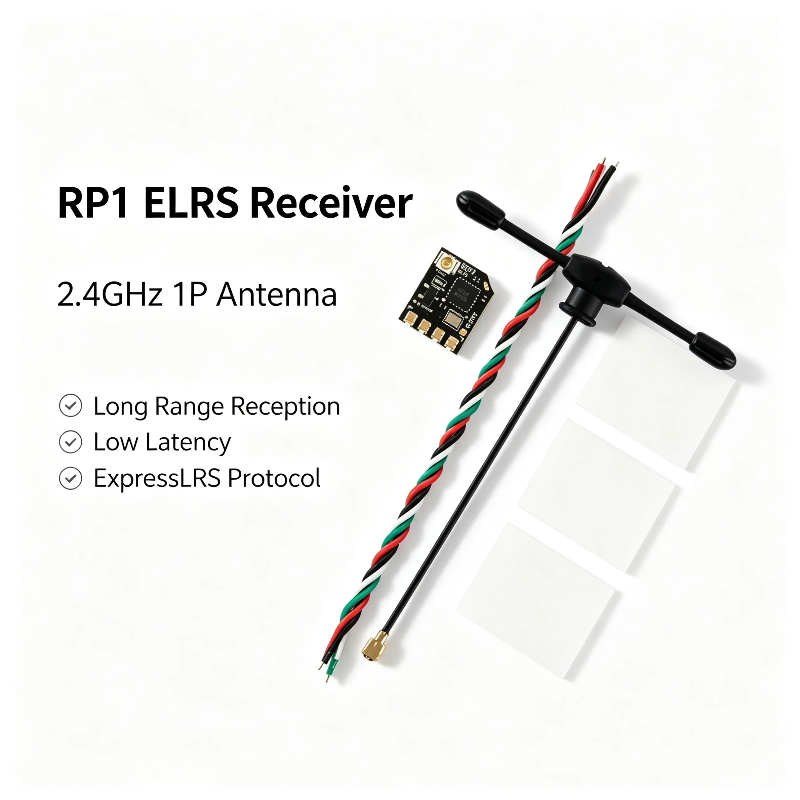 RadioMaster RP1 V2 ELRS Ricevitore Nano 2.4GHz Open Source CRSF con Antenna UFL T da 65mm per Droni FPV RC e Aerei, Kit TX12 Zorro RX - immagine 6
