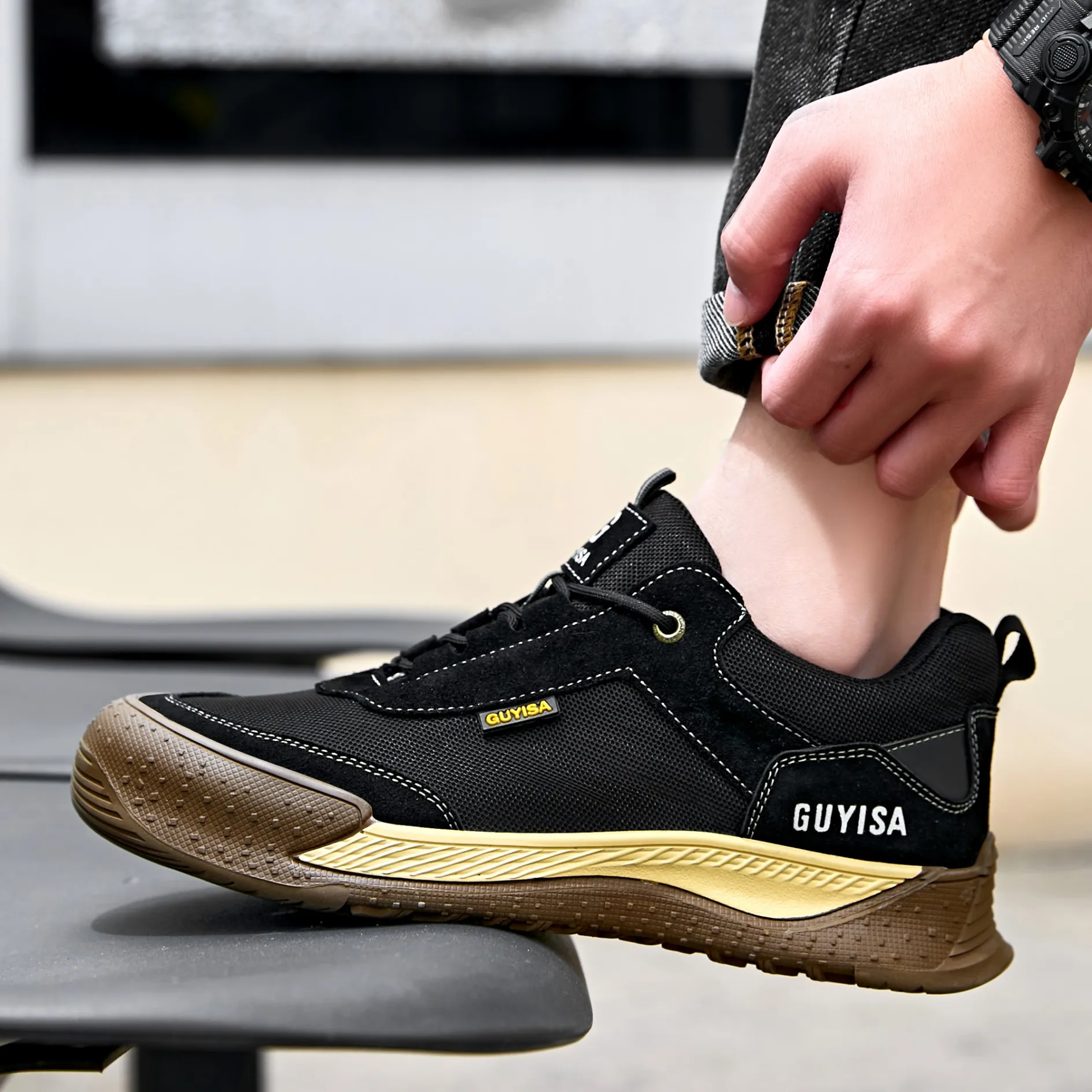 ArmorToe Steel Toe Safety Shoes – Anti‑Smash, Anti‑Stab, Non‑Slip Work Shoes 19 S686acc28c700469786b2c427ea37042dE