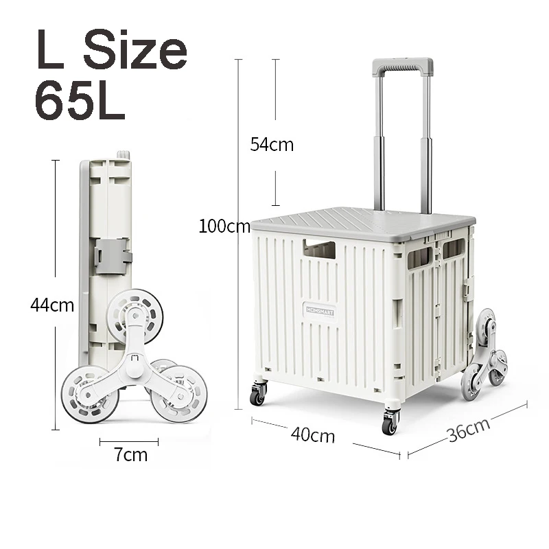 Rolling Crate With Wheels Foldable Rolling Pull Crate Heavy Duty Storage Cart Outdoor Folding Portable Shopping Carts Hand Cart