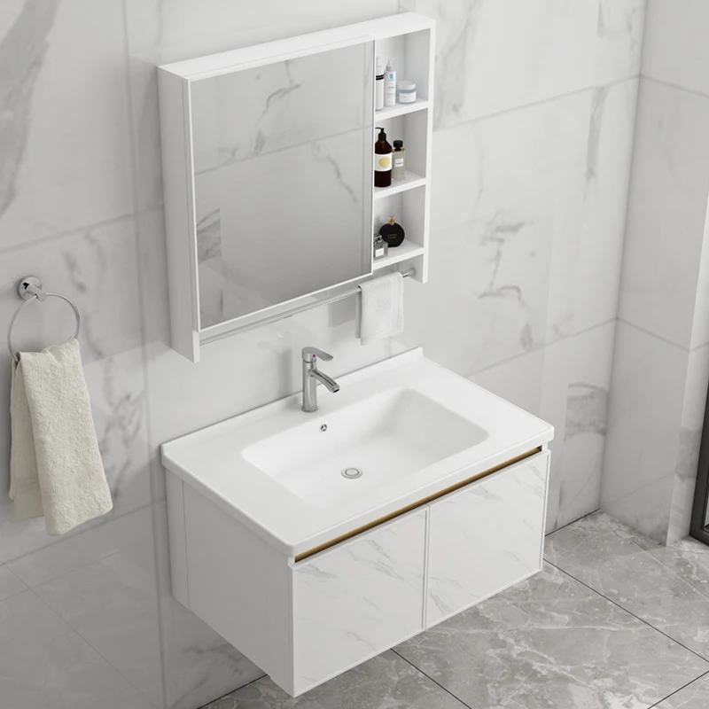 Espositori Mobiletto Del Bagno Specchio Armadio Lavello Metallo Mobiletto Del Bagno Cassetto Portaoggetti Badezimmer Schrank Mobili Per La Casa Yq