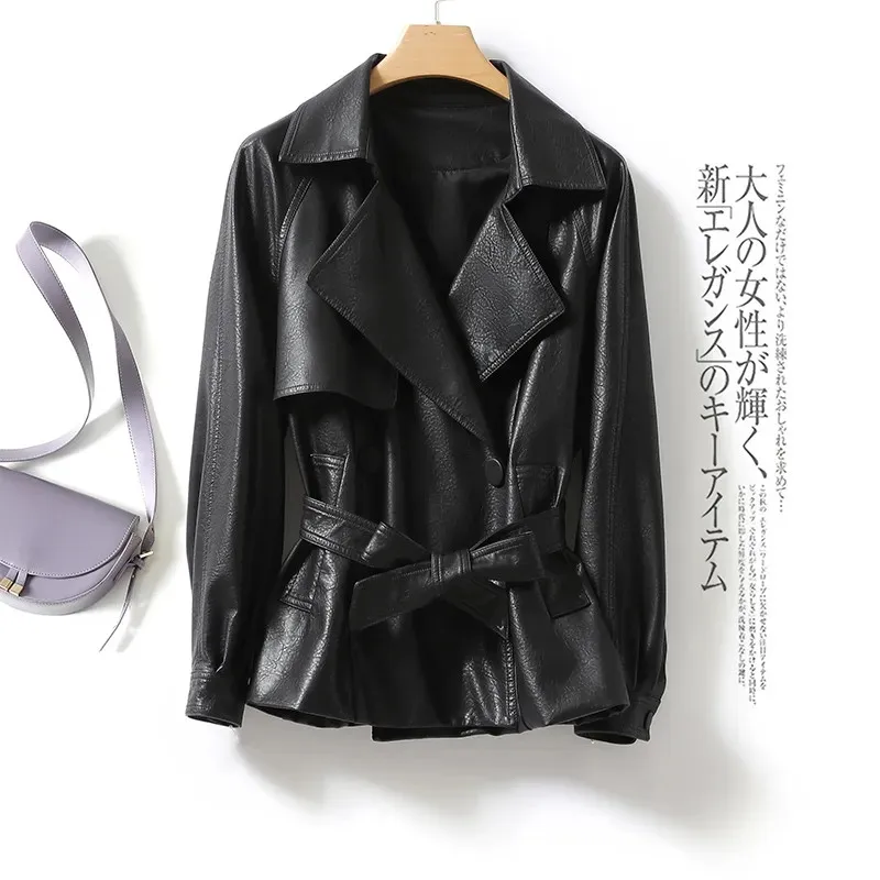 Leather Jacket Female Coat Fall/Winter 2022 New PU Leather Jacket Korean Version Miss Leather Jackets Short Women\'s Outerwear