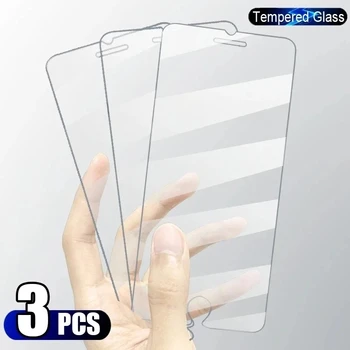3PCS Vetro protettivo per schermo per iPhone 11 Pro Max 8 7 6 Plus 5 Protezione per schermo per iPhone 11 Mini XR Xs Max SE 2020 Vetro