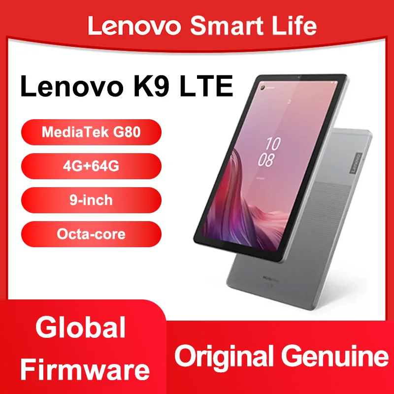 Firmware Globale Lenovo Pad K9 Tablet Tablet Portatile Da 9 Pollici 4G + 64G Android 12 Tablet Tab M9 9 9 Pollici Grigio Artico 4Gb Ram 64Gb