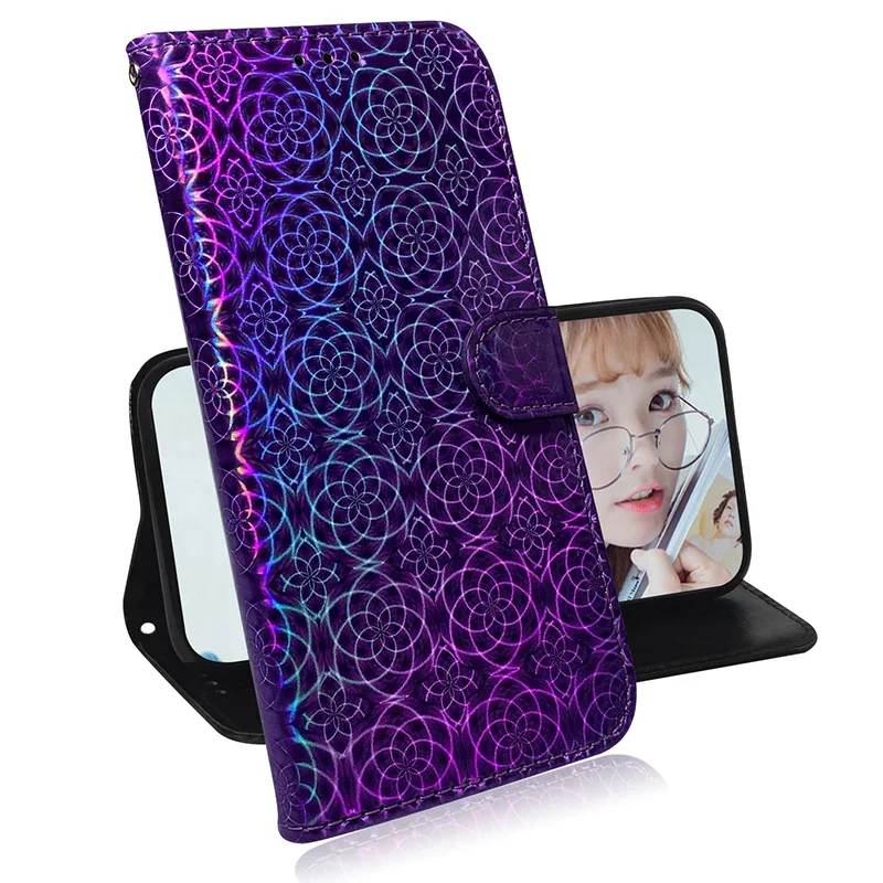 Elegant Leather Flip Wallet Case with Stand and Protective Cover