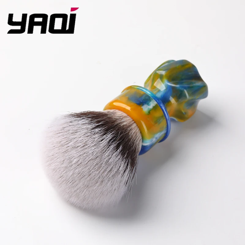 2026 핫세일！YAQI Starry Night 새로운 28MM 합성 헤어 남성용 습식 면도 브러쉬 남자친구의 선물