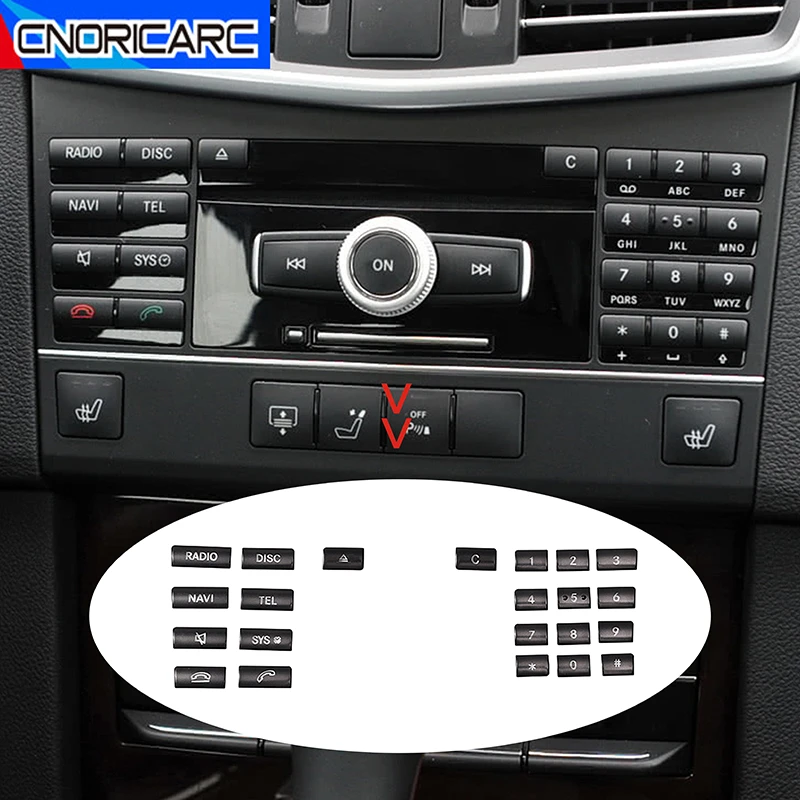 Car Accessories Center Console Cd Multimedia Button Frame Cover Sticker