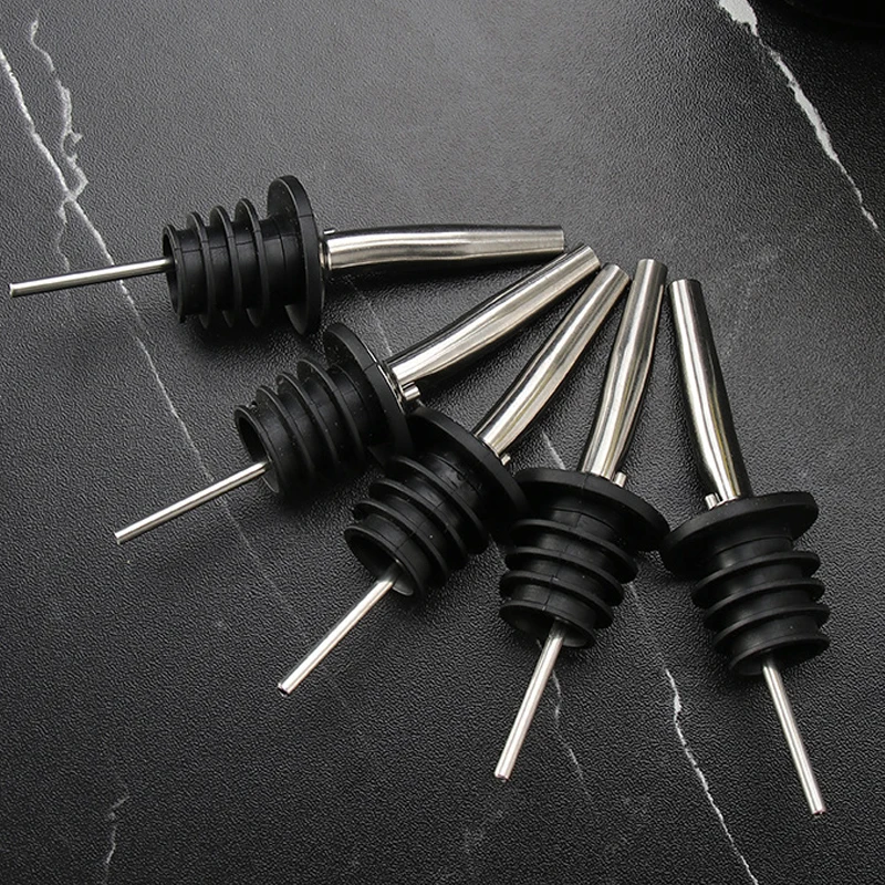 Liquor Pourer for The Bartender 1Pcs Cork Spout Stainless Steel Wine Bottle Stopper Wine Corks Cocktail Bar Accessorie Tools