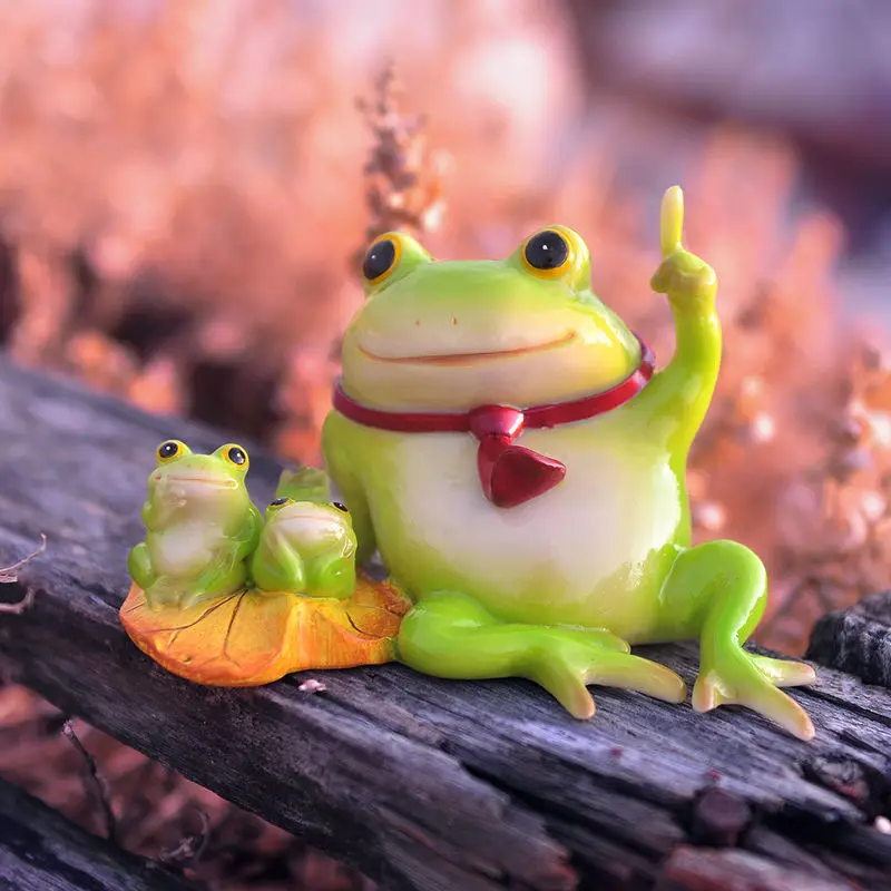 

Pastoral Simulation Animal Frog Resin Ornaments Microlandscape Landscape Figurines Decoration Garden Balcony Sculpture Crafts