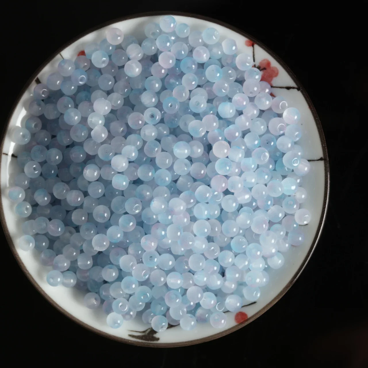 Gradient Blue Pink Purple Glass Beads – 4mm Round
