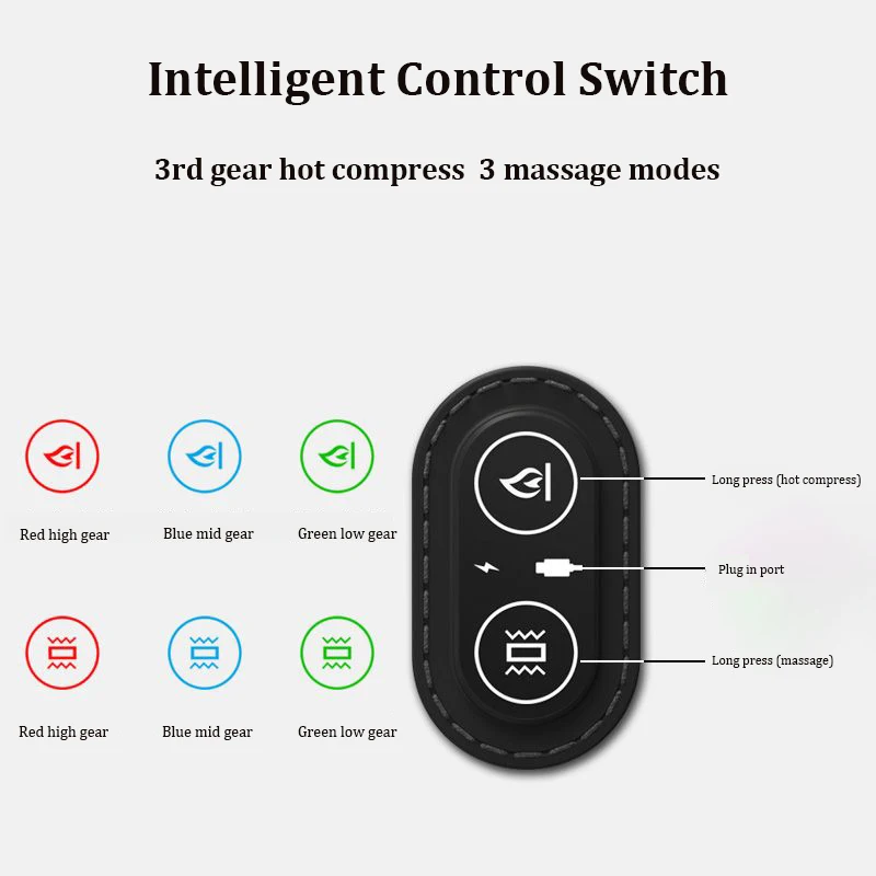Memory Foam Electric Massage Waist Pad / Chair Cushion Set Hot Compress Relieve Soreness for Car Office Home Orthopedic Pillow massage waist pad