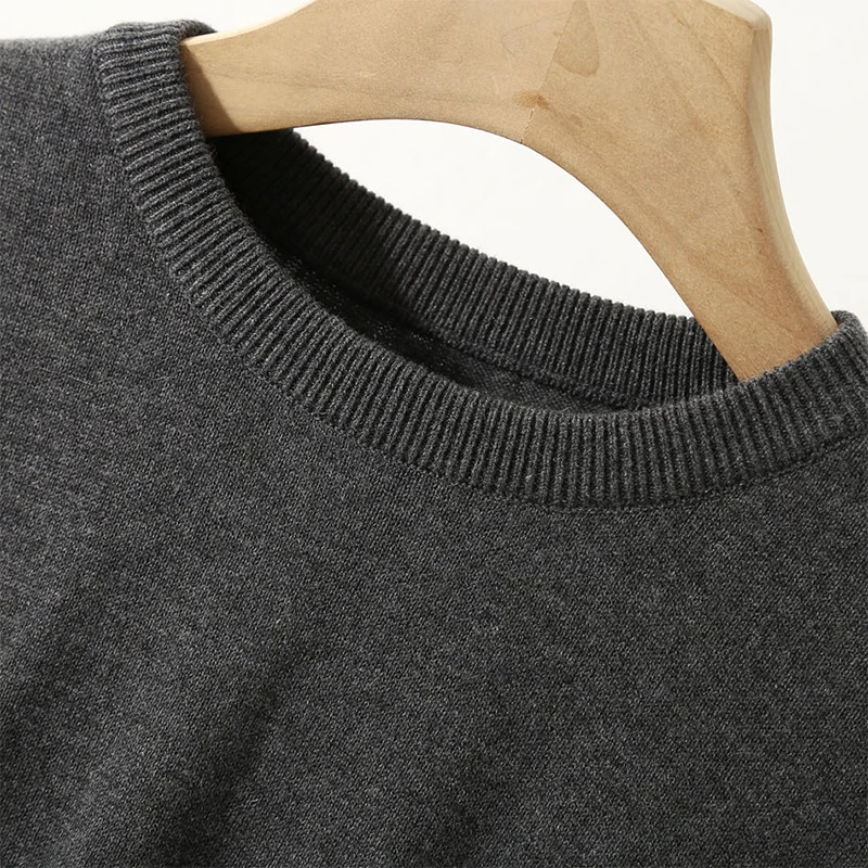Men's 63.9% Silk 10.2% Cashmere Crew Neck everyday Long Sleeve Pullover Sweater Top Shirt LY006 4