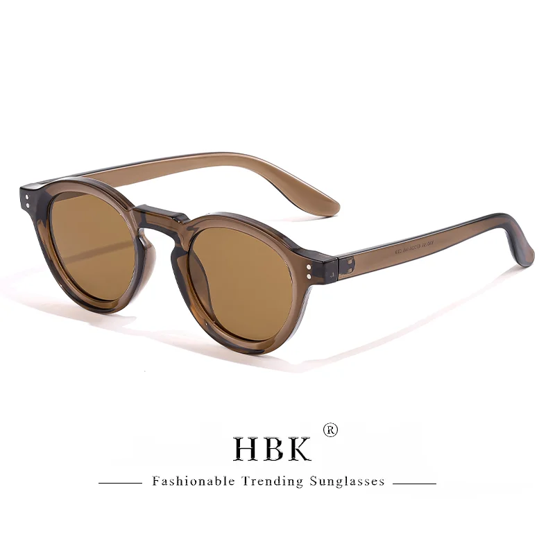 HBK Polarisierte Sonnenbrille Männer Retro TR90 Hochwertige TAC Linsen Runde Sonnenbrille Frauen Fahren Angeln Brillen Reisen – Detail 7