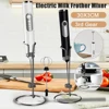 Milk Frother Foam Maker Coffee Whisk Mixer USB Rechargeable 3 Speed Electric Handle Blender Egg Beater Kitchen Hot Cooking Tool 1