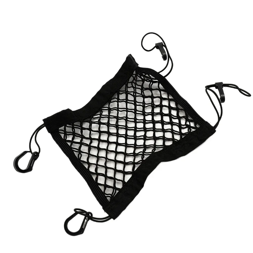 Motorcycle Cargo Net Tool Motorcycle Cargo Net ATV Bike Black Car Hook Hold Bag Luggage Plastic Hooks Scooter 1pcs 23cmx30cm Durable