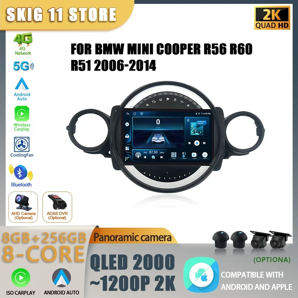Android 14 For BMW Mini Cooper R56 R60 R51 2006-2014 Car Radio ...