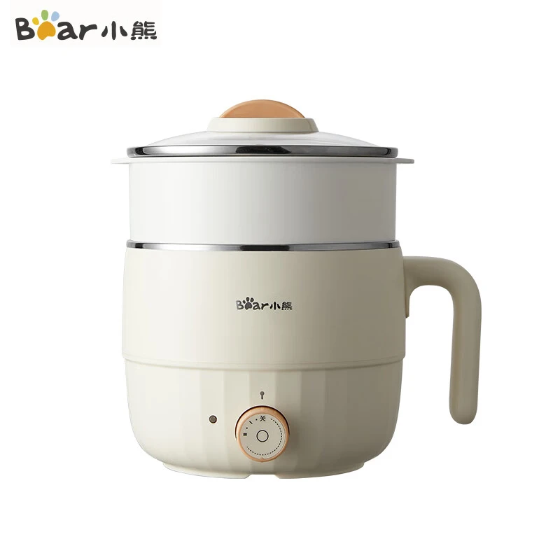 

Bear Multifunction Electric Cooking Pot Stainless Steel Single/Double Layer Hot Pot Household 1-2 People Electric Rice Cooker