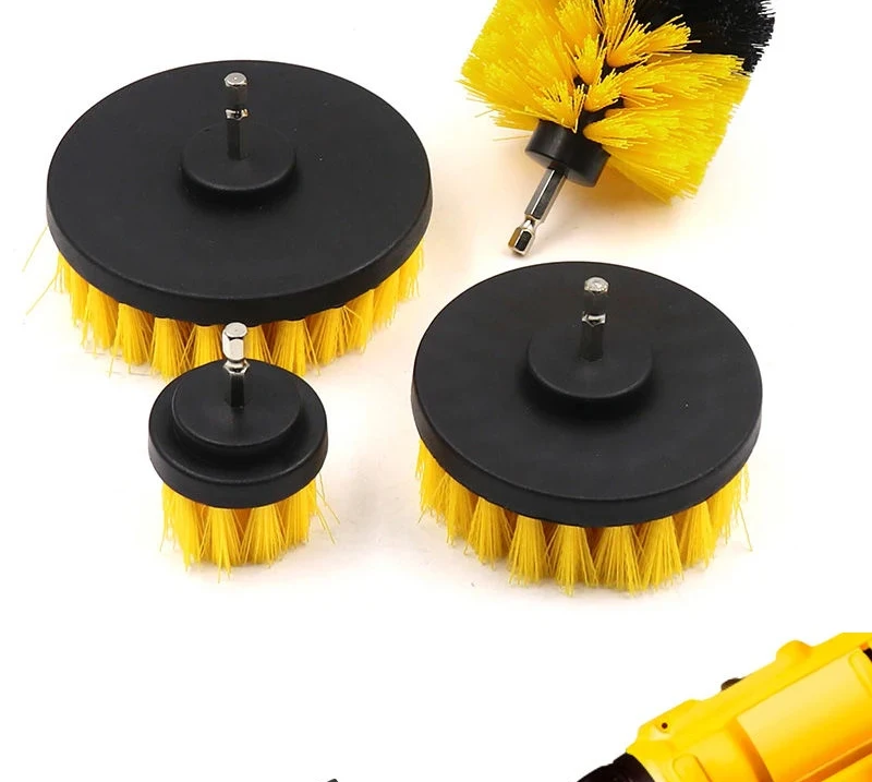Reinigungs bürste Werkzeugs atz Set Power Scrub ber Wash mit Verlängerung für saubere Autorad Reifen Glasfenster Bohr bürste mit Verlängerung – Detail 5