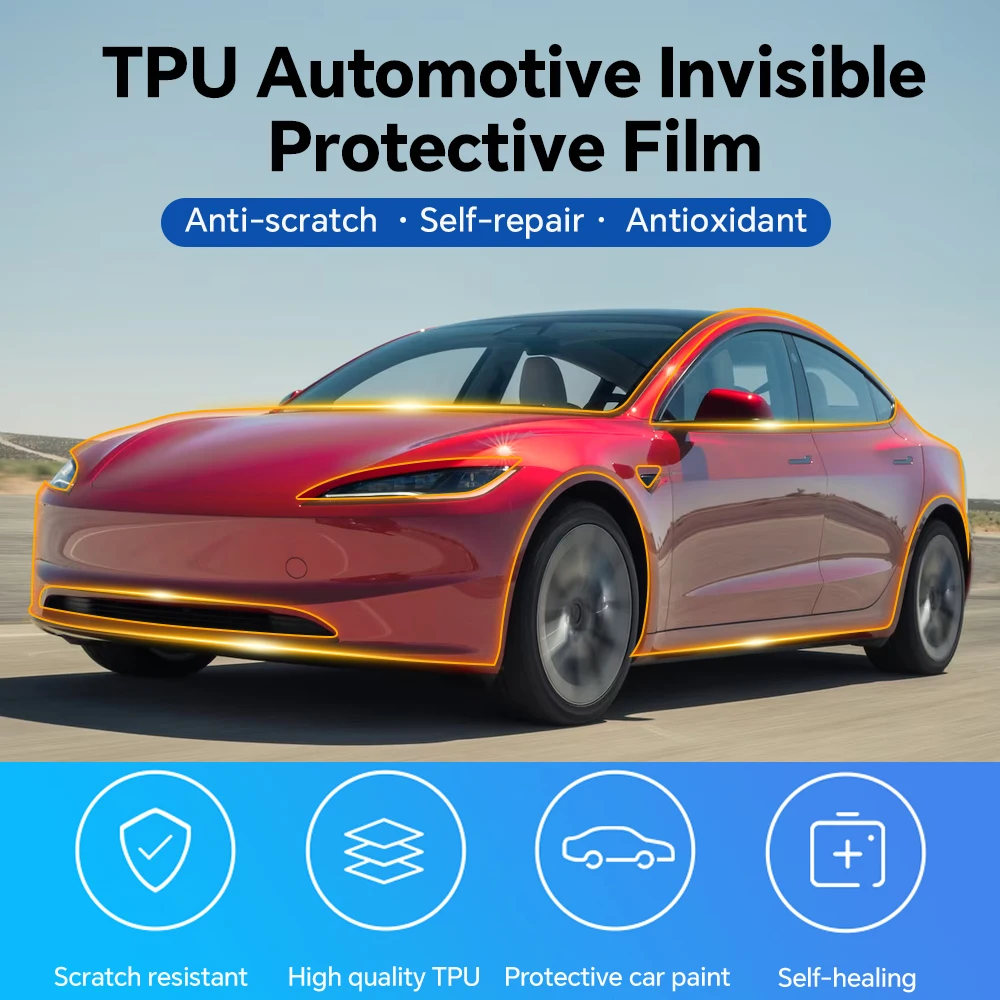 Per Tesla Modello 3 Highland 2023-2025 Faro Fanale Posteriore Pellicola Protettiva Modello 3 + Faro Lampada di Coda Nero Cambiamento di Colore pellicole  34