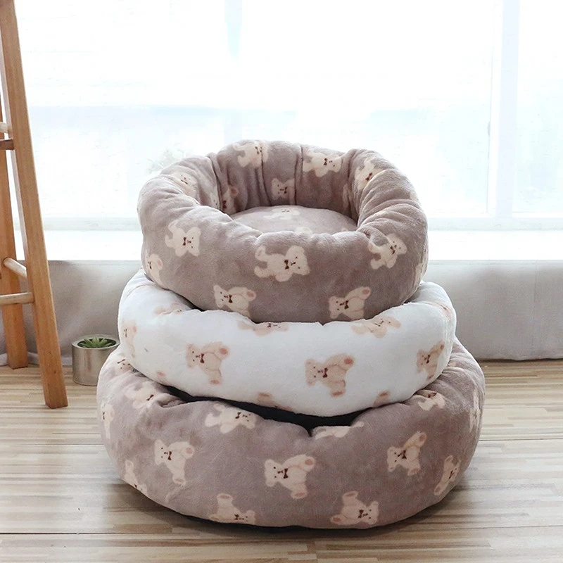 Warm Dog Cat Beds Mats Kennel Autunno Inverno Milk Universal Teddy Deep Sleeping Nest Pad Pet Supplies Products