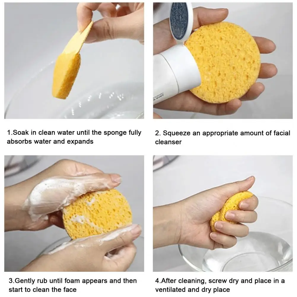 Cuscinetti Alla Curcuma Curcumina Spugna Per La Cura Della Pelle Curcuma Kojic Kit Spugna Per Il Viso Per Pori Rimozione Del Trucco Esfoliante 30 Pezz