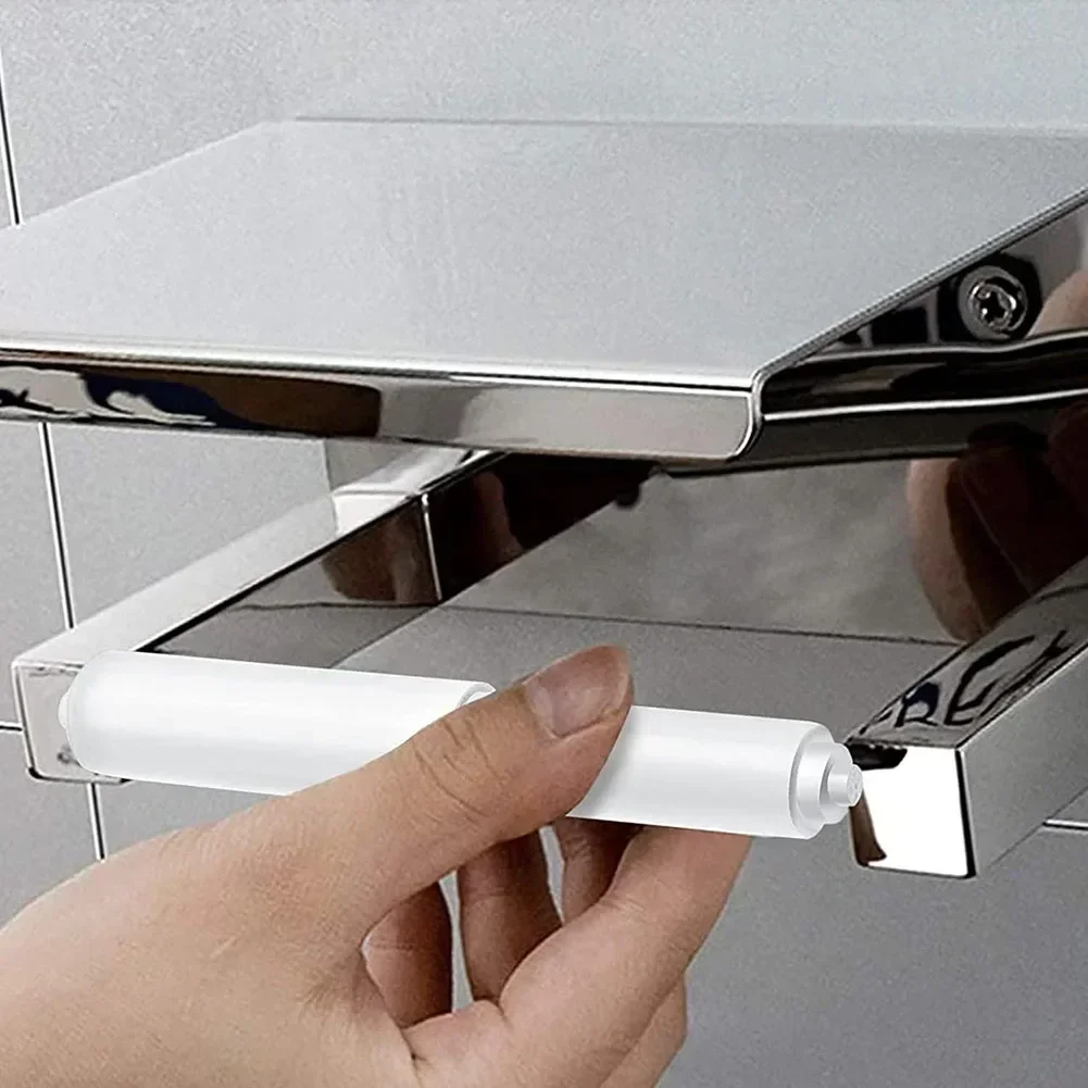 Toilet Roll Spindle Toilet Paper Holder 1/3Pcs Bathroom Replacement Roller Insert Plastic Spring Loaded Spindle