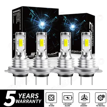 4PCS H7 LED Headlight Kit – Super Bright 6000K White Bulbs for High & Low Beam, Car LED Headlights Combo 1