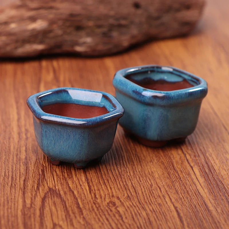Mini Plant Pots Flower Pot With Holes Garden Chinese Style Bonsai Flowerpot Purple Sand Craft Plant Pot Planter Home Decoration flower pot hydroponic flower pot plant pot