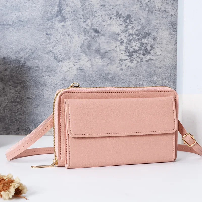 

New Touch Screen Mobile Phone Bag Female Korean Version Multi-functional Large Capacity Fashion Zipper Horizontal Wallet